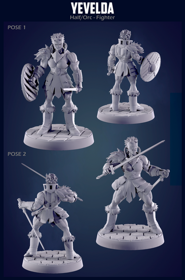 Yevelda the Half Orc Fighter